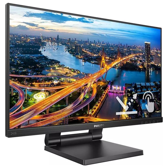 Philips 242B1TC-00 Monitor Touch Screen 23,8'' IPS Full HD 1920x1080 VGA HDMI DisplayPort Hub USB 3.2 Altoparlanti colore Nero