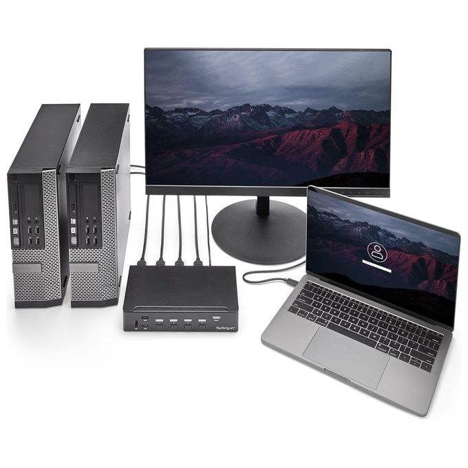 Startech Switch Commutatore KVM a 4 Porte HDMI con Hub USB 3.0 - 1080p