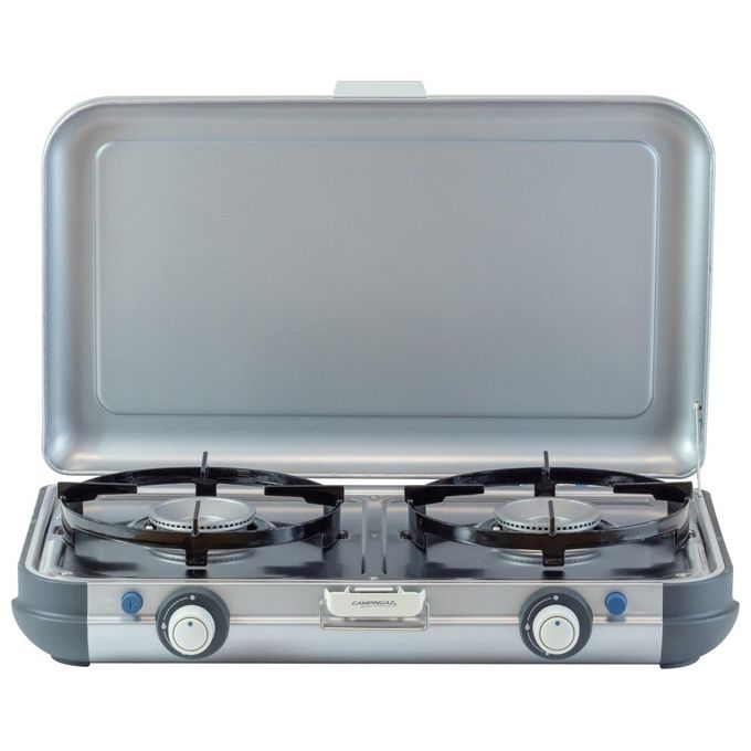 Campingaz 2 Grill e Go CV Cucina da Campeggio Fornello a Gas con 2 x 2.000 Watt di Potenza