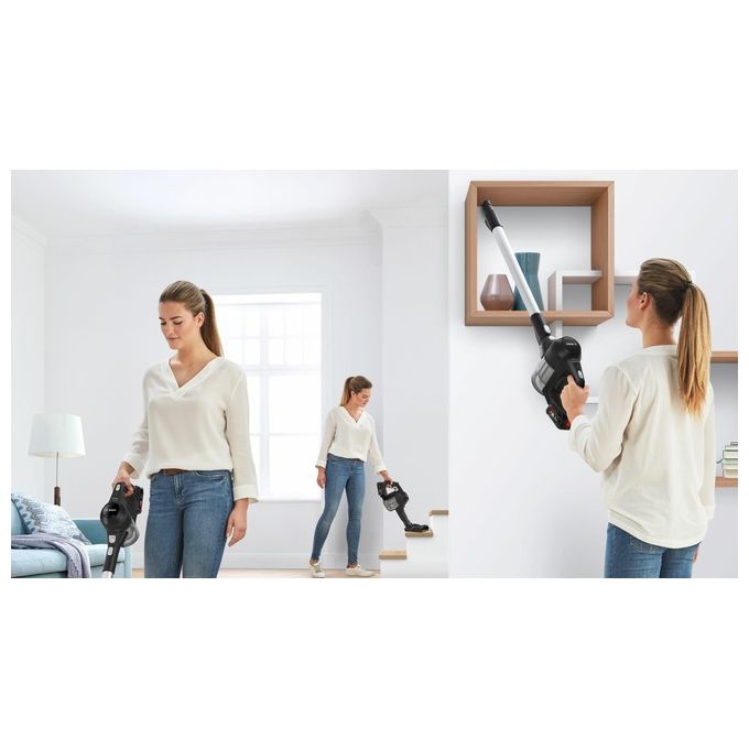 Bosch BBS611BSC Serie 6 Aspirapolvere a bastone 2 in 1 senza sacchetto 18V 30 min autonomia colore Nero