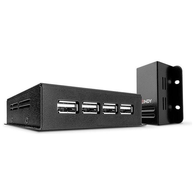 LINDY 42681 Extender USB 2.0 4 Porte fino a 50m con Power over Cable Cat5e Cat6 colore Nero