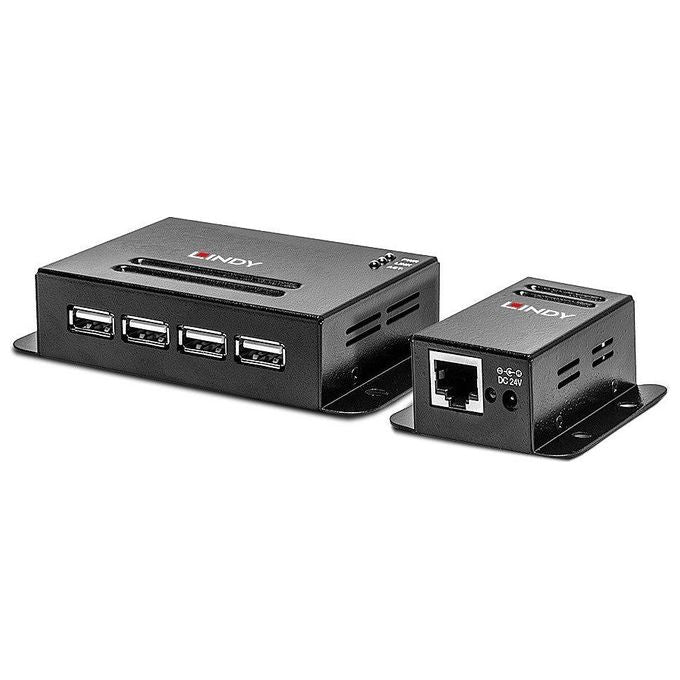 LINDY 42681 Extender USB 2.0 4 Porte fino a 50m con Power over Cable Cat5e Cat6 colore Nero
