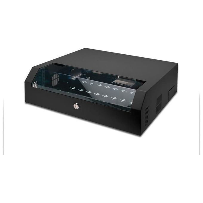 Digitus armadio 5 unita' da muro 19 slim line colore nero (a)14 x (l) 50 x (p)48 cm.