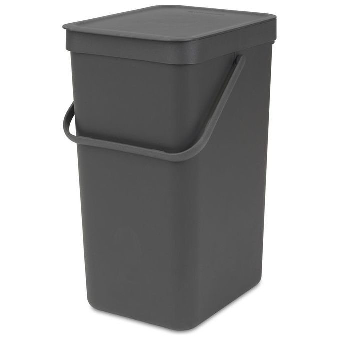 Brabantia Sort e Go Pattumiera 16 Litri Grigio Scuro