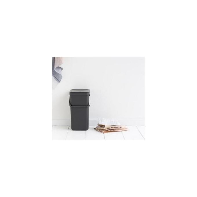 Brabantia Sort e Go Pattumiera 16 Litri Grigio Scuro