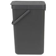 Brabantia Sort e Go Pattumiera 16 Litri Grigio Scuro
