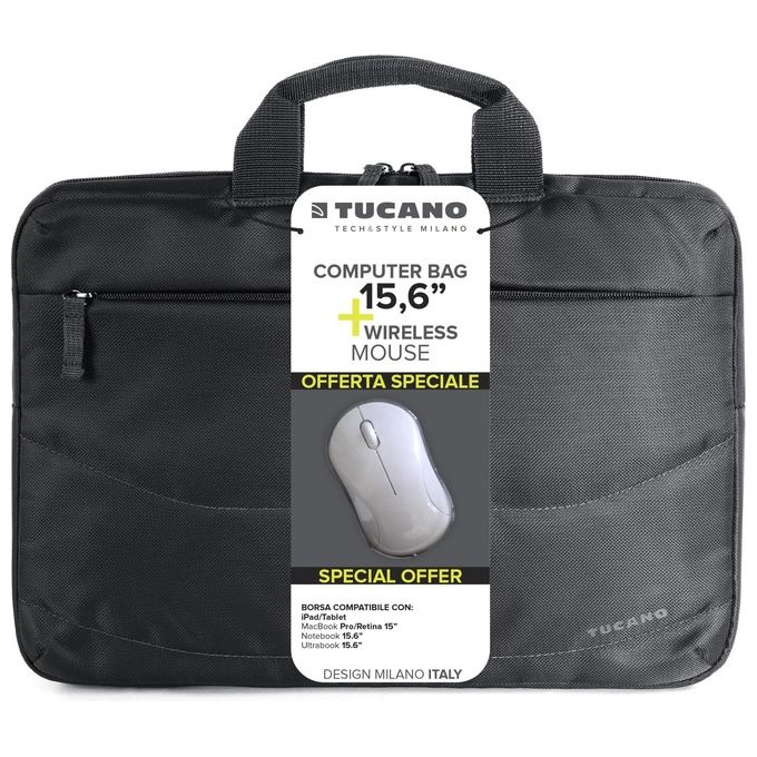 Tucano KIT_ Borsa Notebook fino a 15.6'' Linea Idea Nero