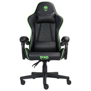 DEADWAVE DWGT00072 Skull Chair Sedia Gaming Ergonomica Semipelle Braccioli Imbottiti Reclinabile 135° 150 Kg colore Nero Verde