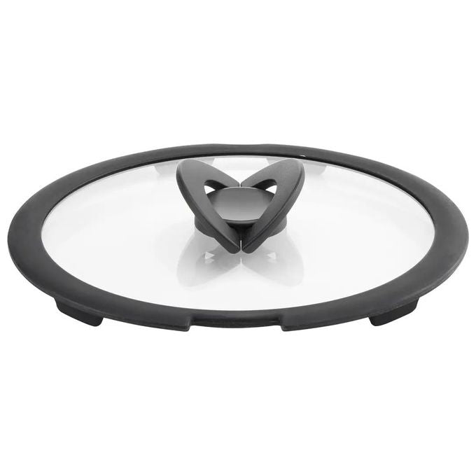 Lagostina Coperchio in Vetro 26cm Ingenio Manicatura Salvaspazio Bordo in Silicone