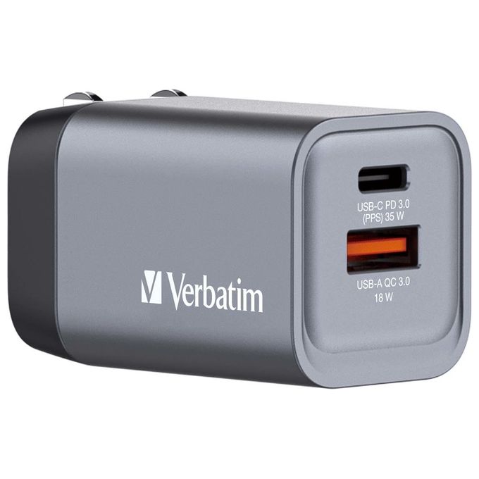 Verbatim GNC-35 Caricatore Universale Nero-Grigio AC Ricarica Rapida Interno