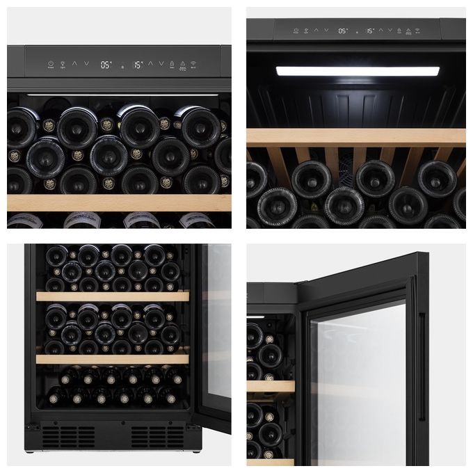 Hisense RW3N230GELF Cantinetta Vino 108 Bottiglie 239 L Classe F 38 dB Zona Temperatura 5-20 °C Wi-Fi LED colore Nero