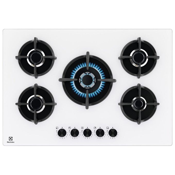 Electrolux EGG75372W Serie 600 Piano cottura Gas 75cm 5 fuochi StepPower Speed Burner colore Bianco