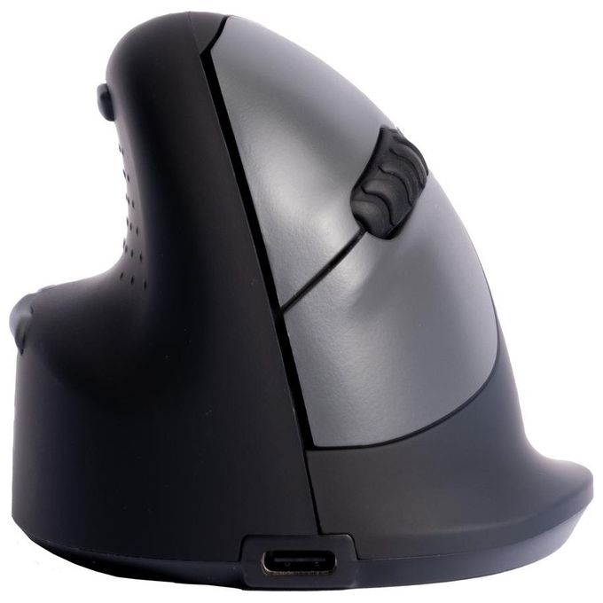 R-Go Tools RGOHEWLL Mouse Ergonomico Verticale con Software Pausa 5 Pulsanti 2400 DPI Bluetooth 5.0 colore Nero