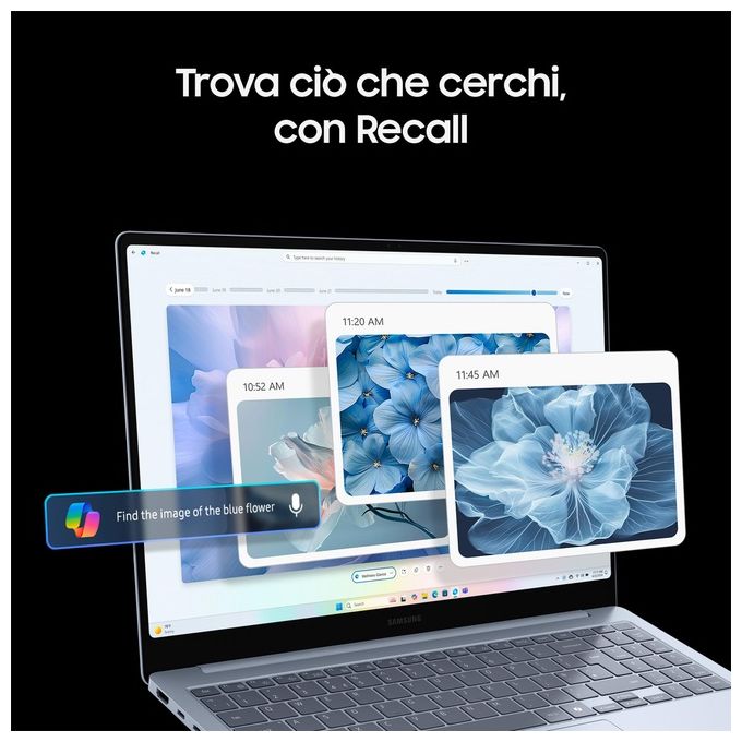 Samsung NP940XMA-KB1IT Galaxy Book4 Edge Notebook 14'' Snapdragon X Elite 16GB RAM 512GB SSD Windows 11 Home colore Sapphire Blue