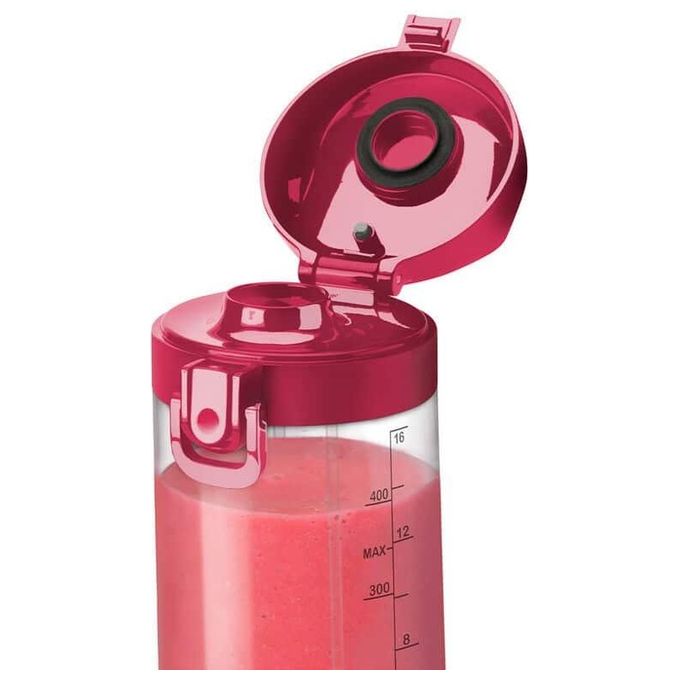 NutriBullet 0C22300095 Portable Mini Frullatore Compatto Ricaricabile USB-C Capacita' 0,475 L Materiale Tritan Lama Acciaio Inox Batteria 2000 mAh colore Magenta