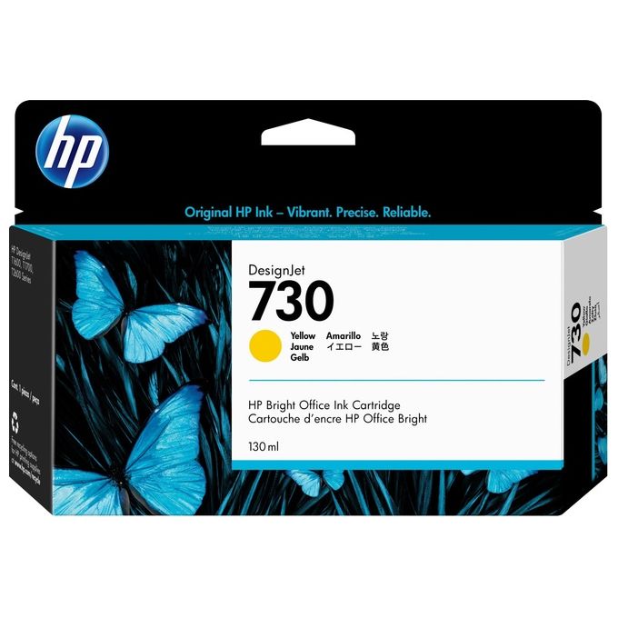 HP 730 cartuccia inchiostro originale 130 ml giallo DesignJet T1700, T1700 PostScript, T1700dr, T1700dr PostScript