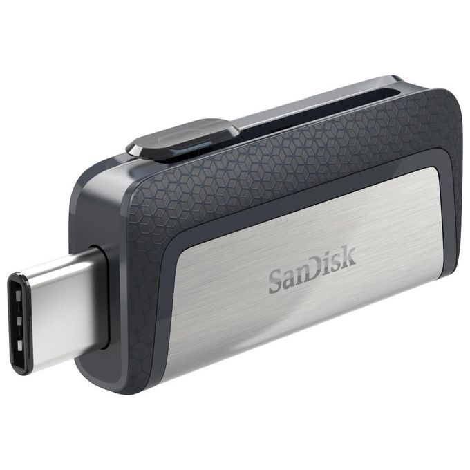 Sandisk Ultra Dual USB Drive Type-C 32 GB, USB 3.1 Type C, Nero-Argento