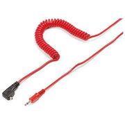 Kaiser 1408 Cavo Sincro Flash PC Jack 3.5mm a Spirale 10 m colore Rosso