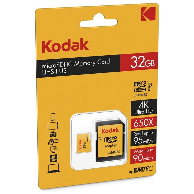 Micro Sd Hc 32 Gb Class 10 U3 W adapter
