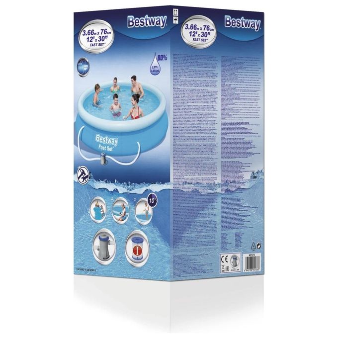 Bestway Piscina Fast Tonda Filtro 1C 366 H 76