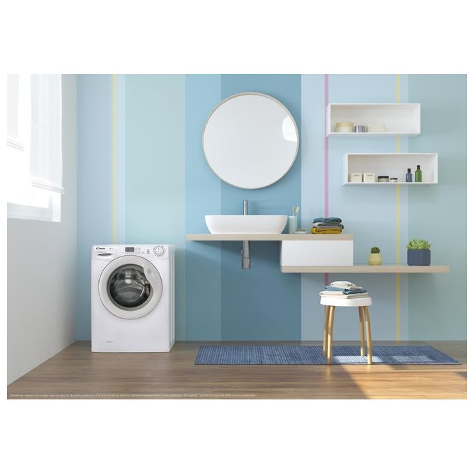 Candy EY284DWM5-1-S Lavatrice 8 Kg Classe energetica A Centrifuga 1200 giri Motore Inverter colore Bianco
