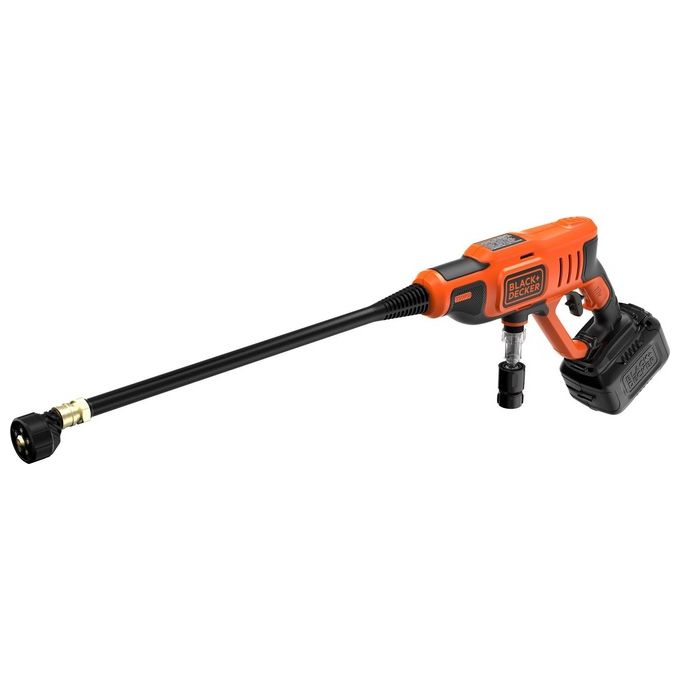 Black+decker BCPC18D1-QW Idropulitrice a Batteria 18V 2Ah 24 bar 120 L-h Ugelli 5in1 Tubo 6 m PowerConnect