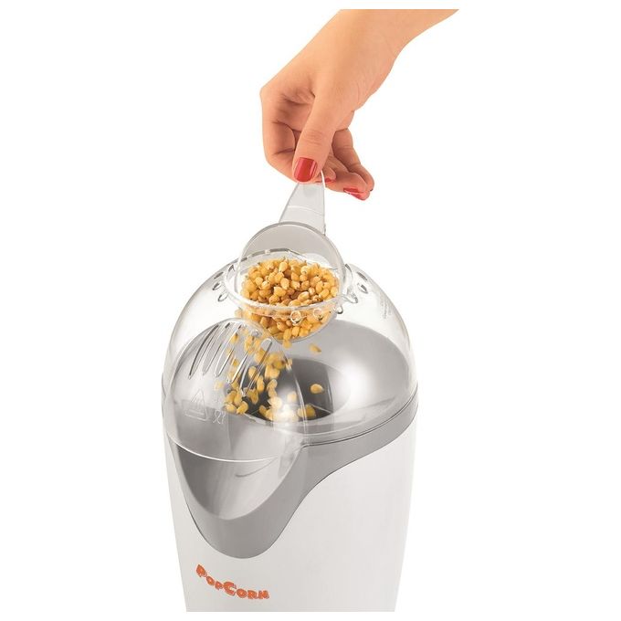 Clatronic PM 3635 Macchina per Popcorn ad Aria Calda 1200 W 3 tazze 2 min colore Bianco