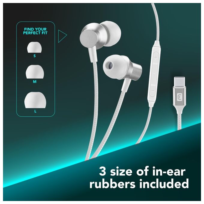 Cellular Line Auricolare In-Ear Type-C Bianco