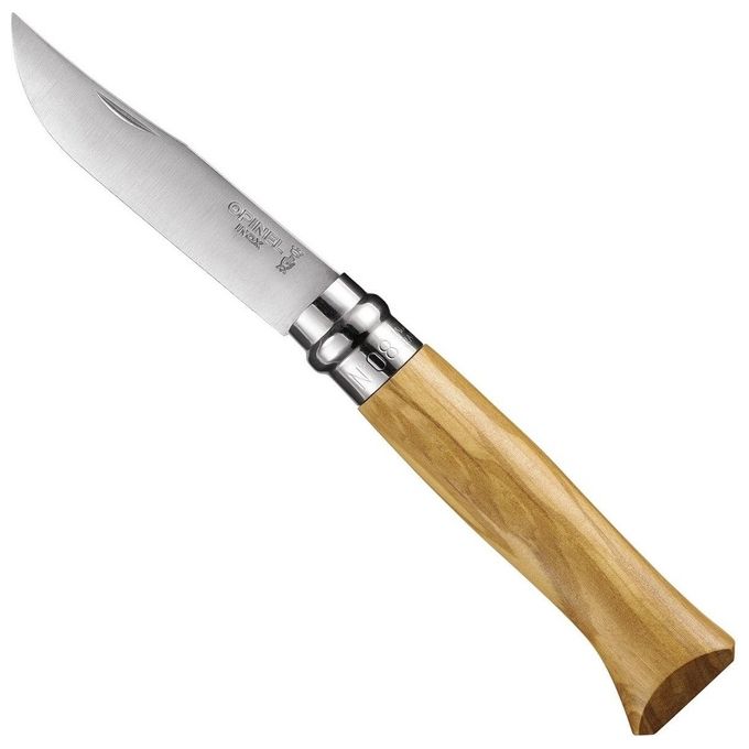 Opinel Coltello Virobloc inox n. 8 Ulivo Fodero Opinel