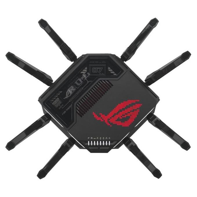 Asus GT-BE98 ROG Rapture Router WiFi 7 Quad Band 320 MHz 4096-QAM Doppia porta 10G AiMesh colore Nero