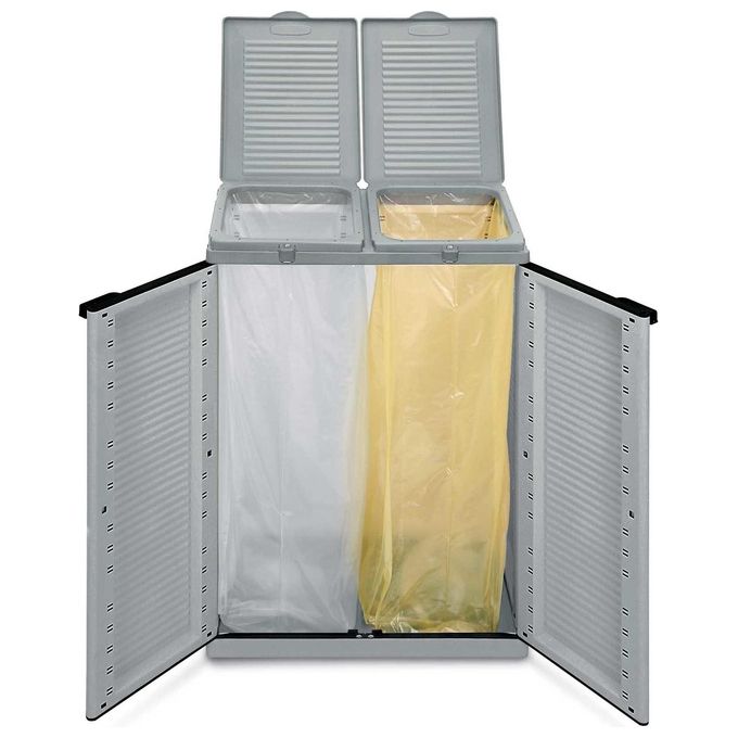 Armadio Eco Cab 2 Grigio Sky Raccolta Differenziata L68 X P39 X H88,7