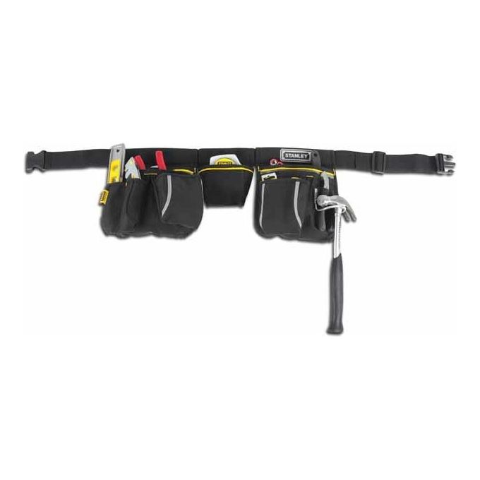 Stanley 1-96-178 FatMax Fodero Porta Utensili Doppio 9 Tasche Nylon Cordura 600D colore Nero Giallo