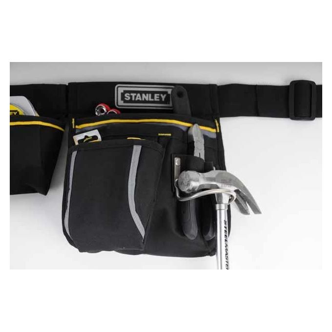 Stanley 1-96-178 FatMax Fodero Porta Utensili Doppio 9 Tasche Nylon Cordura 600D colore Nero Giallo
