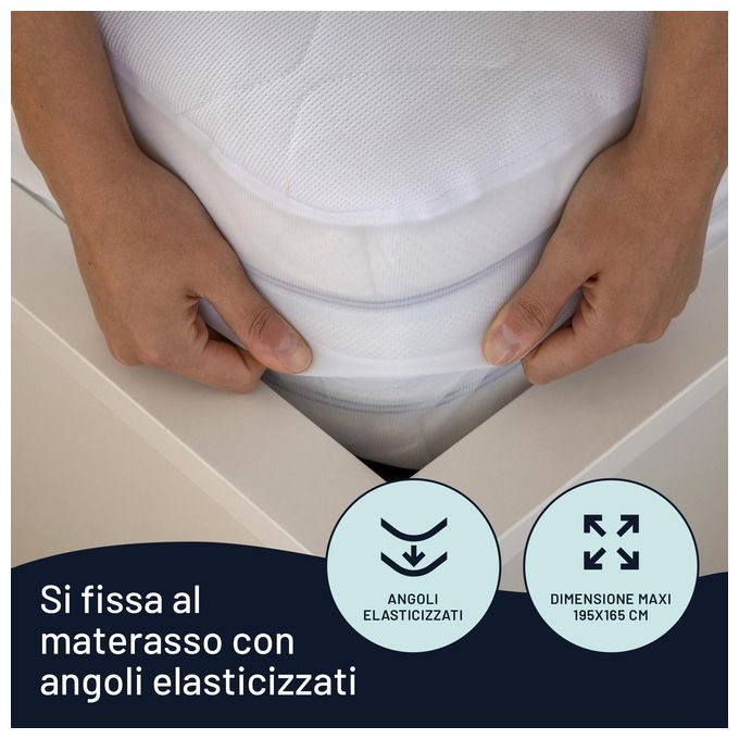 Imetec 16729 Adapto Maxi Scaldasonno Matrimoniale 195x165 cm 300W 6 Temperature Timer Tessuto Anallergico colore Bianco