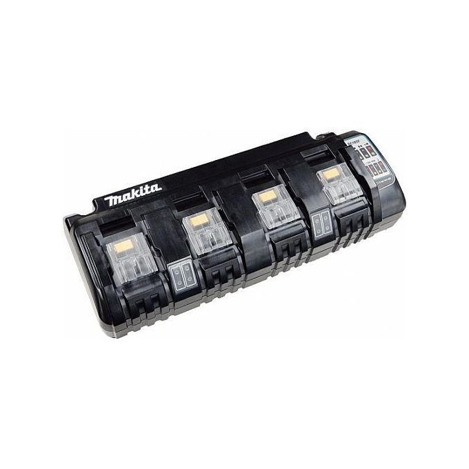 Makita 196426-3 DC18SF Caricatore per batteria quadruplo 14,4 18 V con ventola di raffreddamento tempo ricarica da 30 min color Nero