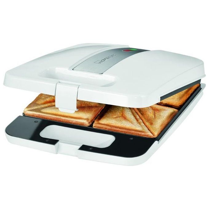 Clatronic ST 3629 Tostiera Piastra da Sandwich 4 Posti 1200 W Antiaderente colore Bianco