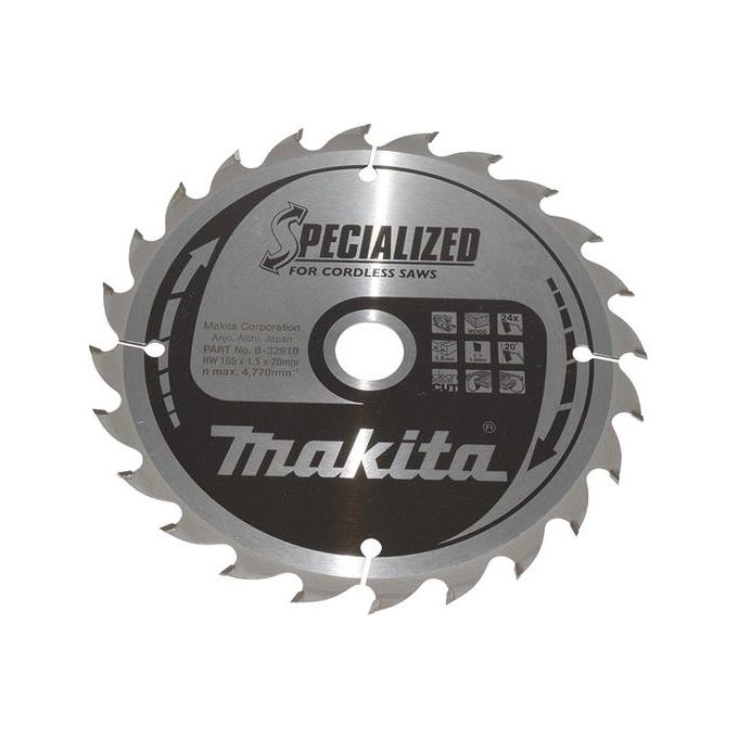 Makita B-33897 Set di 3 Lame per Sega Circolare 136 mm 20 mm 16-16-24 Denti Acciaio per Legno colore Nero