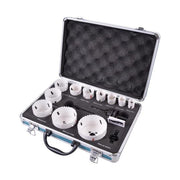 Makita D-47298 Set di Seghe a Tazza Bimetalliche 14 Pezzi per Metallo Legno Plastica con Custodia in Alluminio colore Nero