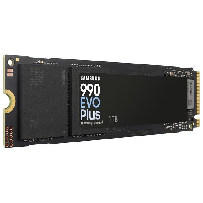 Samsung MZ-V9S1T0BW 990 EVO Plus SSD Interno M.2 1TB NVMe 2.0 PCIe 4.0 x4 5.0 x2 V-NAND TLC 7250 MB-s colore Nero
