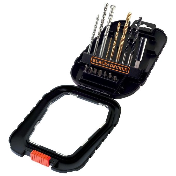 Black+Decker set 16 Punte e Inserti per Trapani-avvitatori