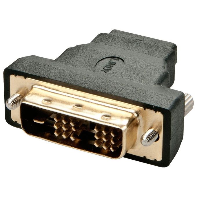 Lindy Adattatore HDMI Femmina a DVI-D Maschio Connettore digitale DVI-D Maschio a HDMI Tipo A 19 Pin