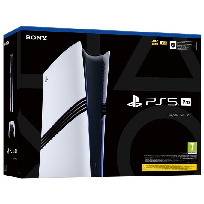 Sony CFI-7121 PlayStation 5 Pro Console 2TB SSD Wi-Fi Ray Tracing PSSR 4K 120Hz colore Nero Bianco