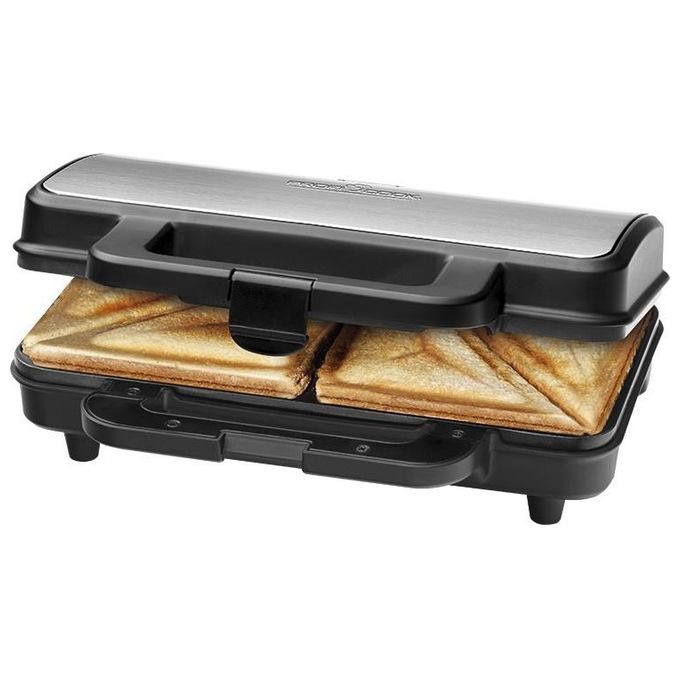 Proficook PC-ST 1092 Tostiera 900W Nero-Acciaio Inossidabile