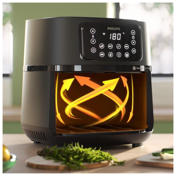 Philips HD9285-93 Friggitrice ad aria XXL Serie 5000 7,2 L 2000 W 16 programmi Wi-Fi colore Nero