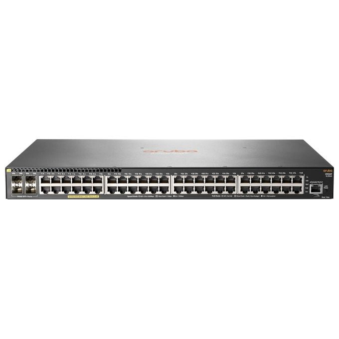 HP Aruba 2930F 48G PoE+ 4SFP+ Switch L3 gestito 48 x 10-100-1000 (PoE+) + 4 x 1 Gigabit - 10 Gigabit SFP+ (uplink) montabile su rack PoE+