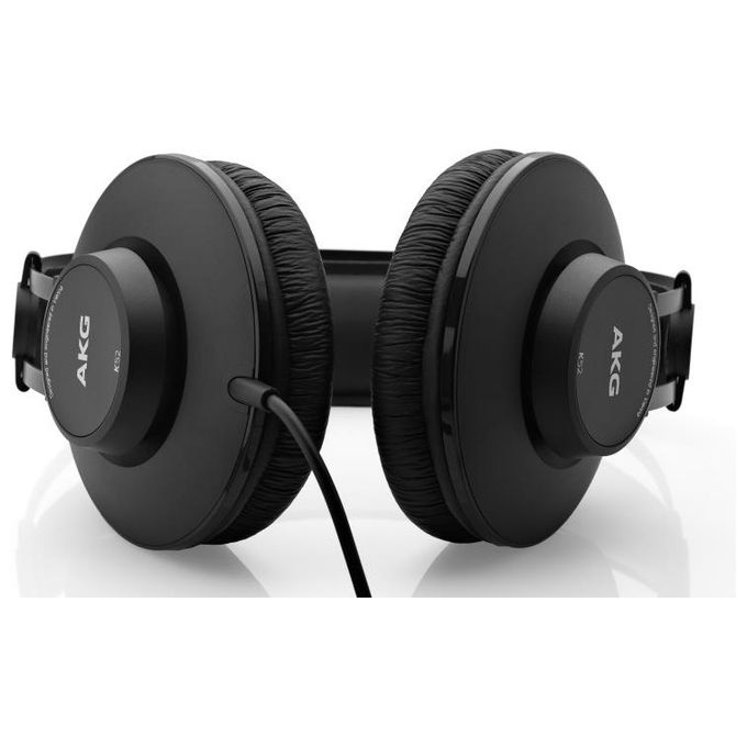 AKG K52 Cuffie a Padiglione Chiuse Over Ear Studio Cablate 32 Ohm 110 dB colore Nero