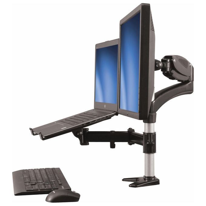 Startech Supporto per singolo Monitor con base per portatile ad altezza regolabile One Touch