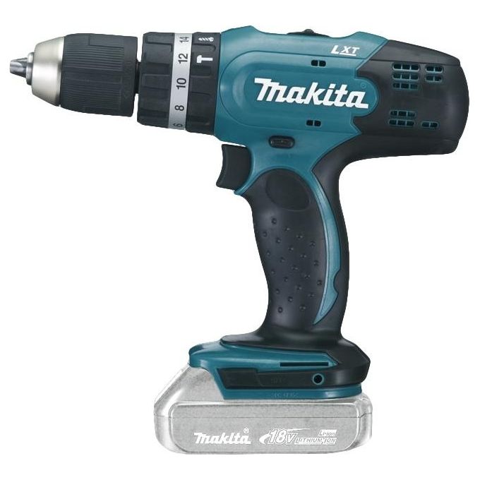 Makita DHP453Z Trapano Avvitatore a Percussione 18V 42Nm 2 Velocita' Batteria non Inclusa colore Nero Verde Argento