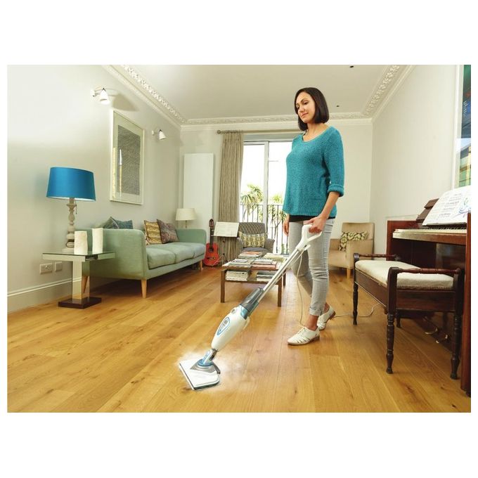 Black+Decker FSM1616 Steam-Mop Lavapavimenti a Vapore Potenza 1600 W Autonomia 14 minuti