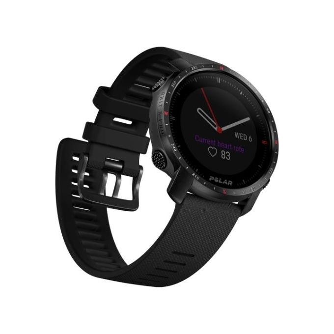 Polar 90085777 Grit X Pro Titan Smartwatch GPS Multisport 1.2'' Zaffiro 40h Batteria MIL-STD-810G colore Nero